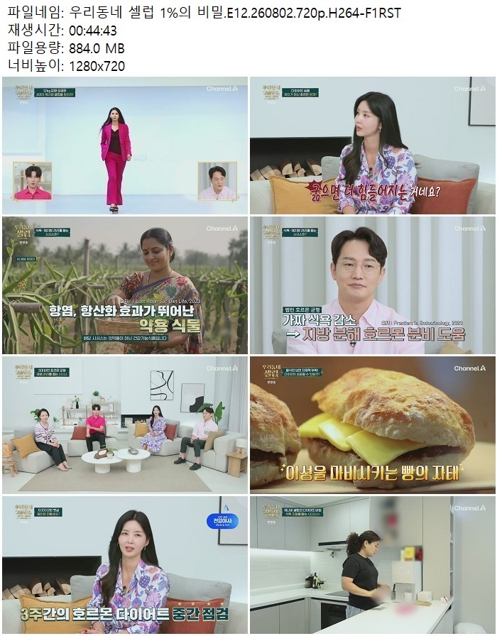우리동네 셀럽 1%의 비밀.E12.260802.720p.H264