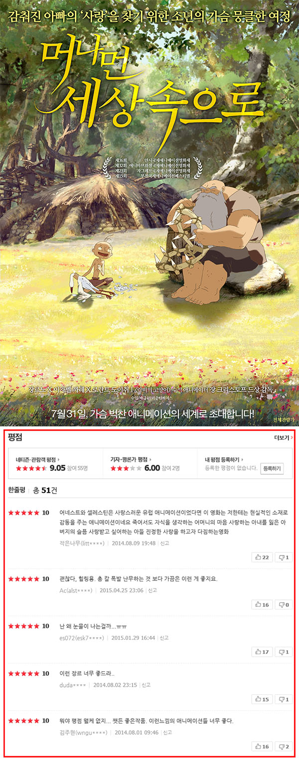 수려한 작화 [ 머나먼 세상 속으로 ] 야생과 문명의 대립_bkmv