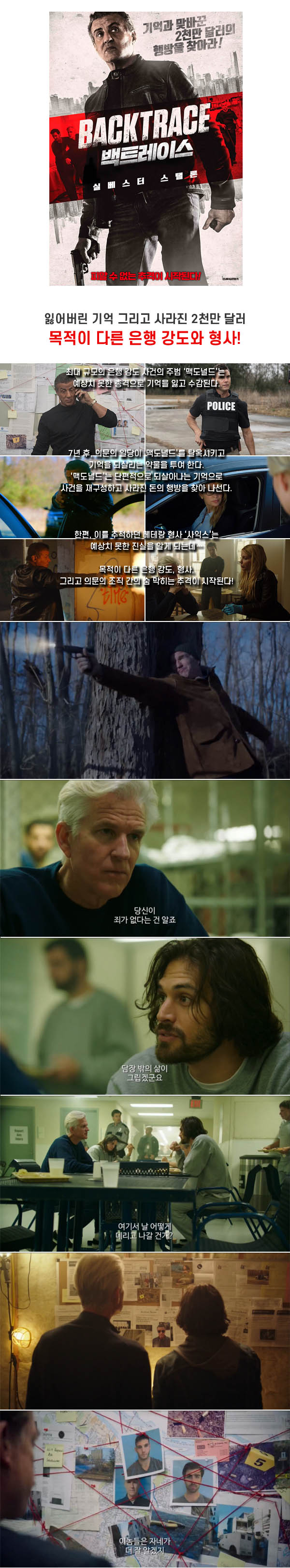실베스터 스탤론 [ 백트레이스 ] 계획된 표적 조작된 진실 [추격액..