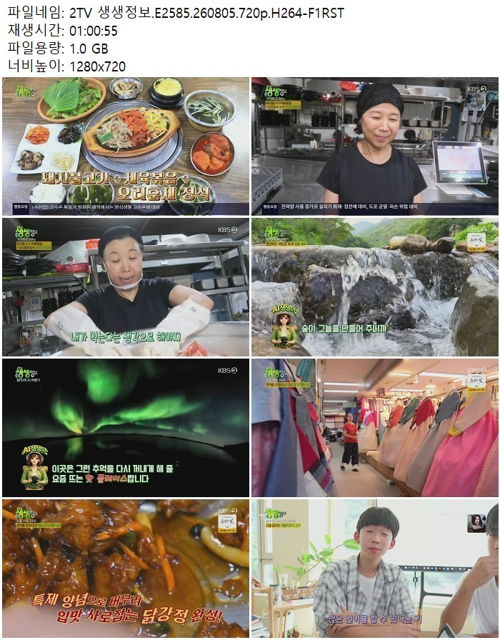 2TV 생생정보.E2585.260805.720p.H264