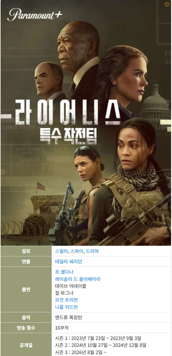 [미드] 라이어니스-특수 작전팀SpecialOpsLionessS02E01 1080p