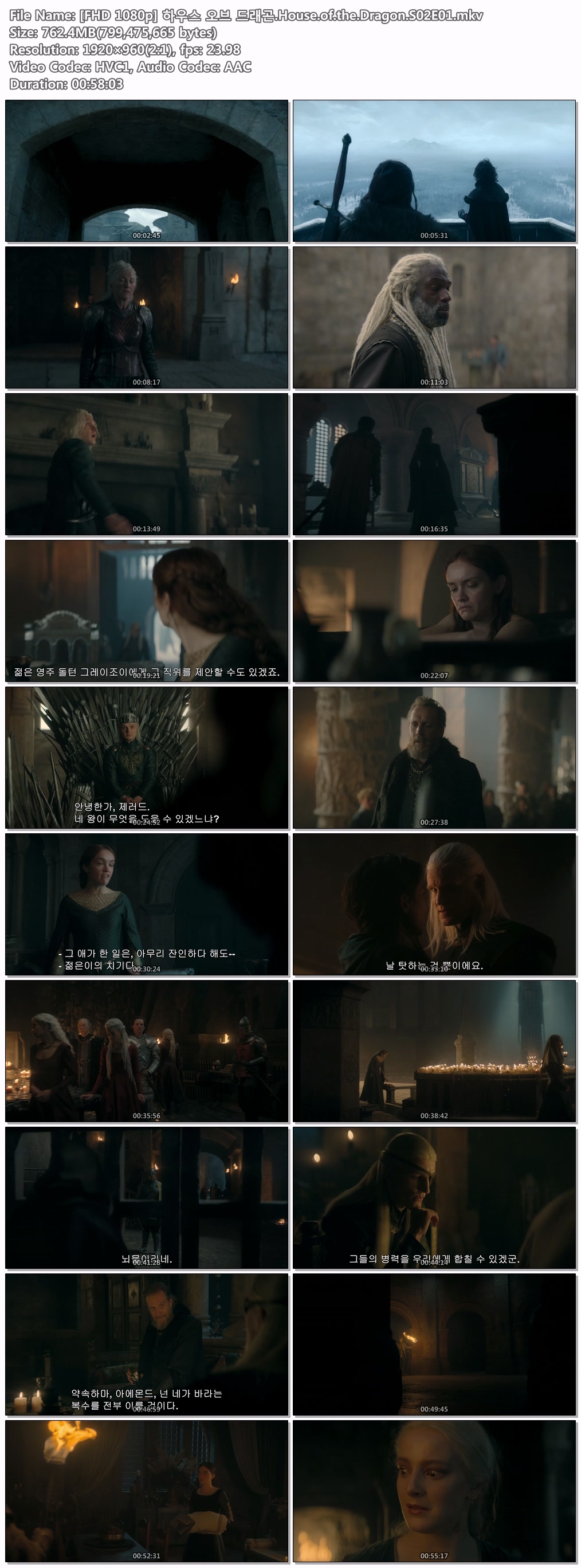 [HBO max] 하우스 오브 드래곤(House of the Dragon) 시즌2