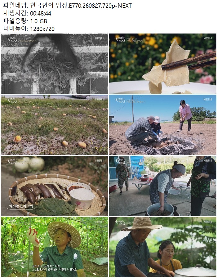 한국인의 밥상.E770.260827.720p-NEXT