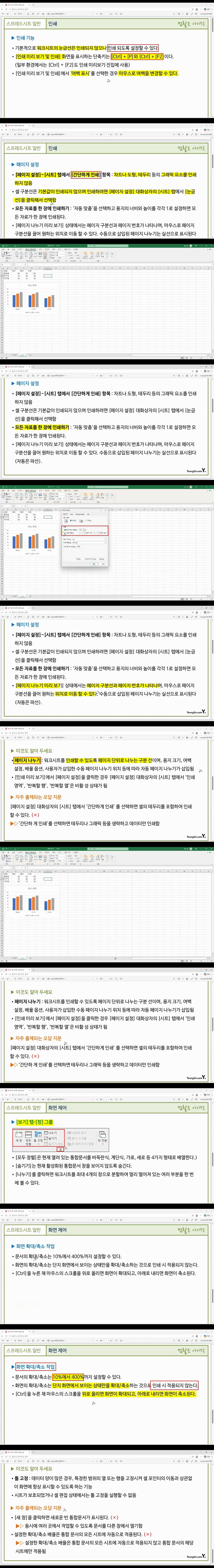 [컴활 1ㆍ2급 필기] 스프레드시트 일반 - 섹션 05 출력