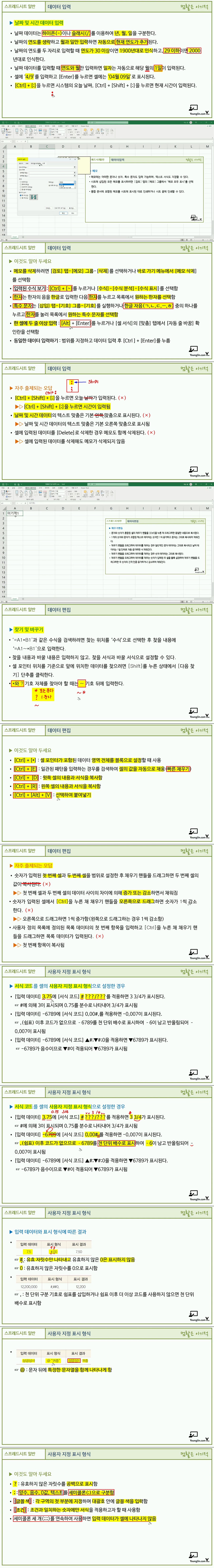[컴활1ㆍ2급 필기] 스프레드시트 일반 - 섹션 02 데이터 입력 및 ..