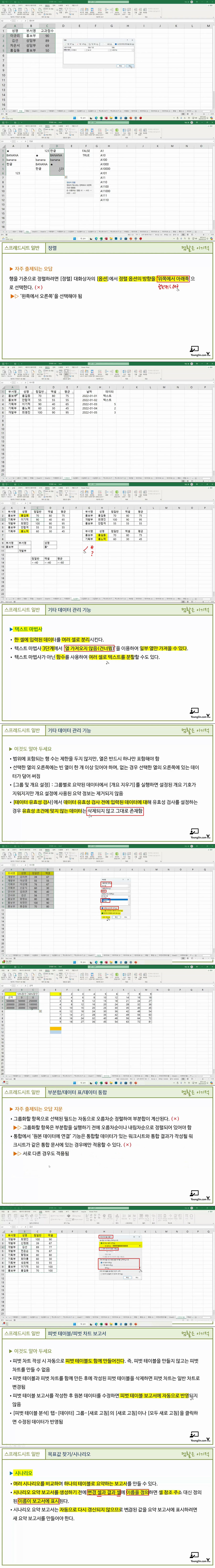 [컴활1ㆍ2급 필기] 스프레드시트 일반 - 섹션 04 데이터 관리 및 ..