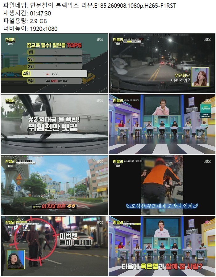 한문철의 블랙박스 리뷰.E185.260908.1080p.H265-F1RST