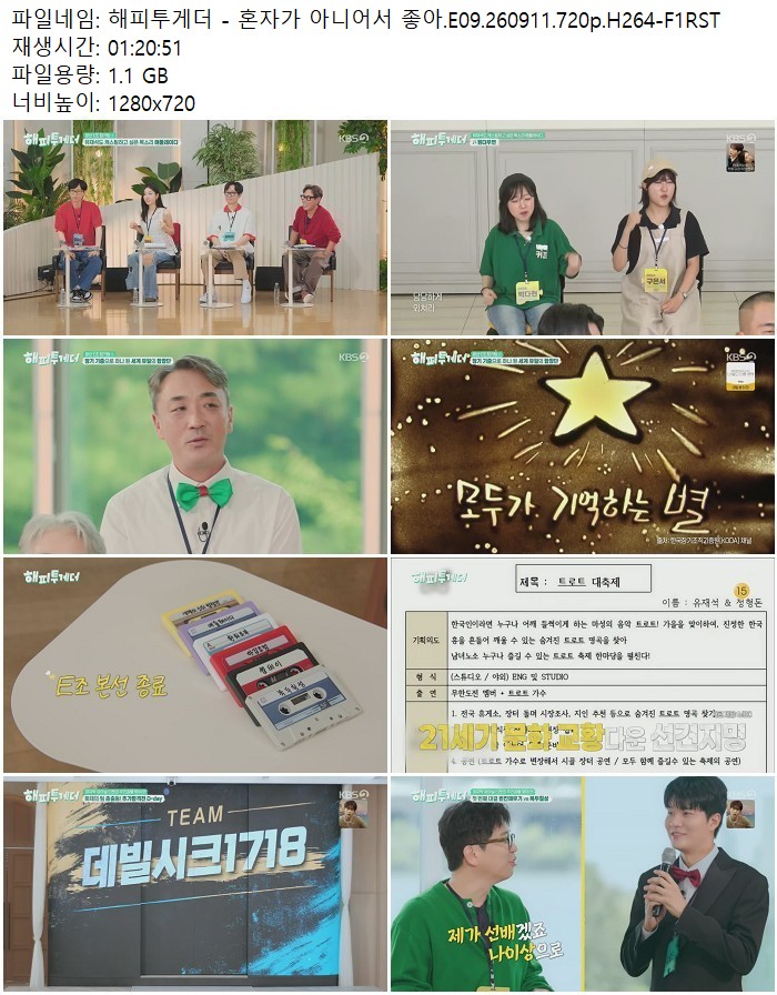 해피투게더 - 혼자가 아니어서 좋아.E09.260911.720p.H264