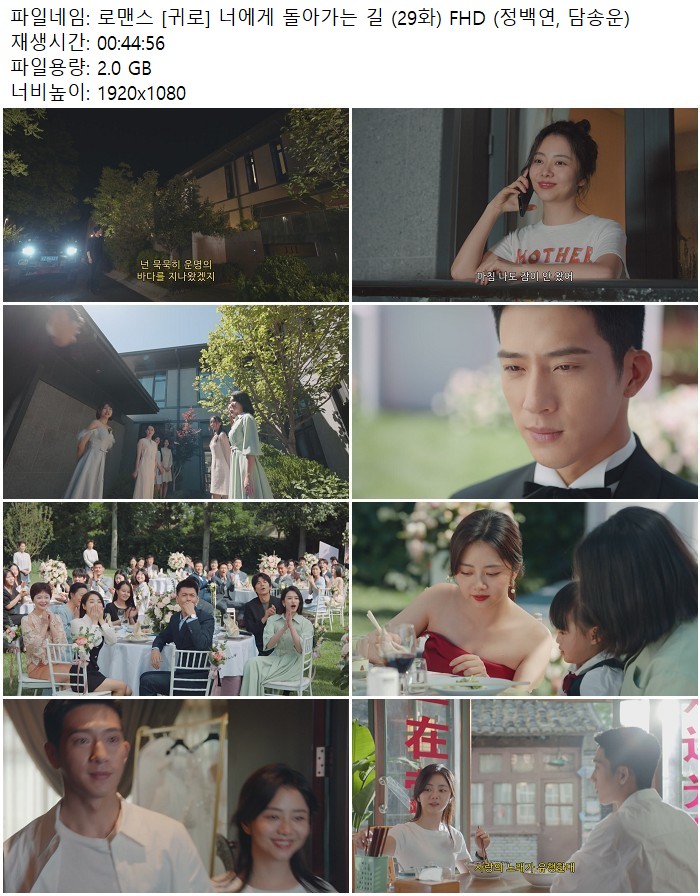 로맨스 [귀로] 너에게 돌아가는 길 (29화) FHD (정백연, 담송운)