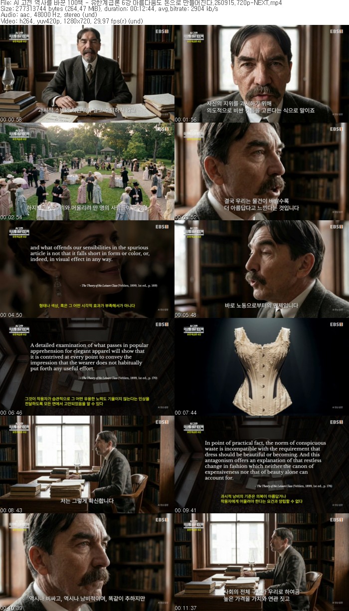 AI 고전 역사를 바꾼 100책 - 유한계급론 6강 아름다움도 돈으로 ..