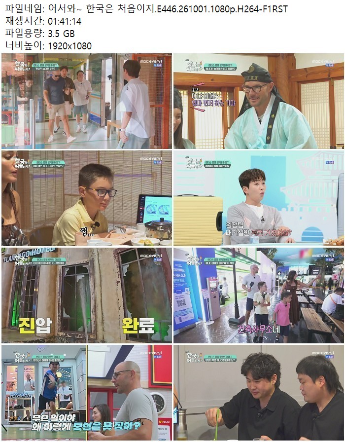 어서와~ 한국은 처음이지.E446.261001.1080p.H264