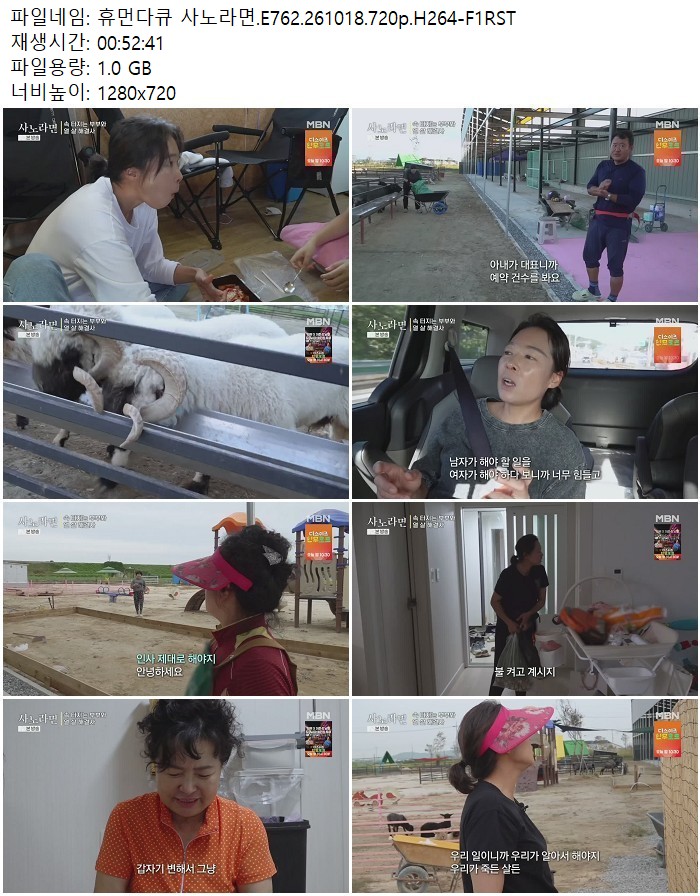 휴먼다큐 사노라면.E762.261018.720p.H264