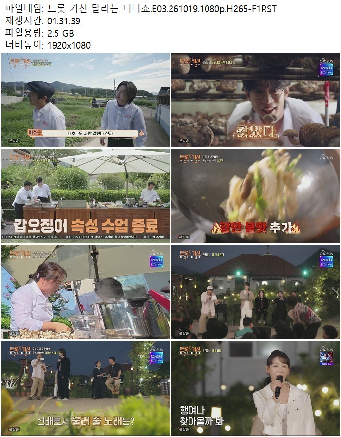 트롯 키친 달리는 디너쇼.E03.261019.1080p.H265-F1RST