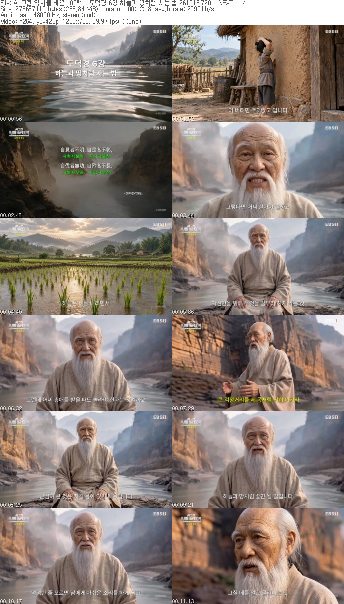 AI 고전 역사를 바꾼 100책 - 도덕경 6강 하늘과 땅처럼 사는 법.2..